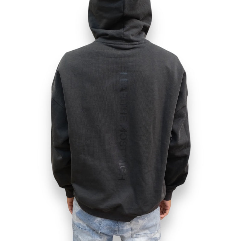 Protector and Maintainer 'Built Tough' French Terry Pullover Hoodie (Charcoal)