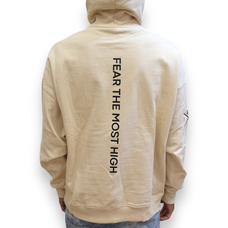 Protector and Maintainer 'Built Tough' French Terry Pullover Hoodie (Cream/Black)