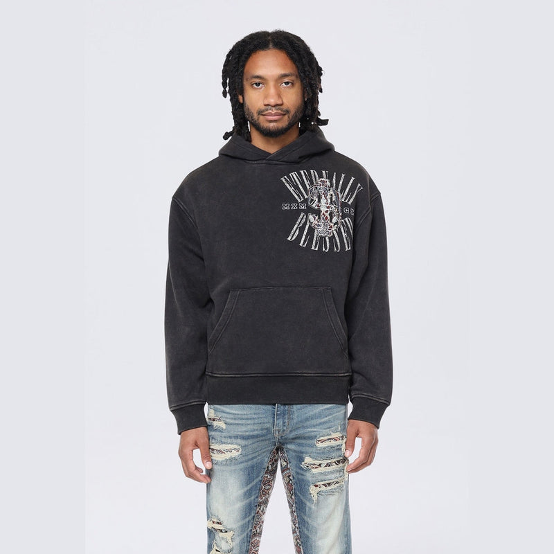 Smoke Rise 'Varsity Tapestry' Hoodie (Black) F024766