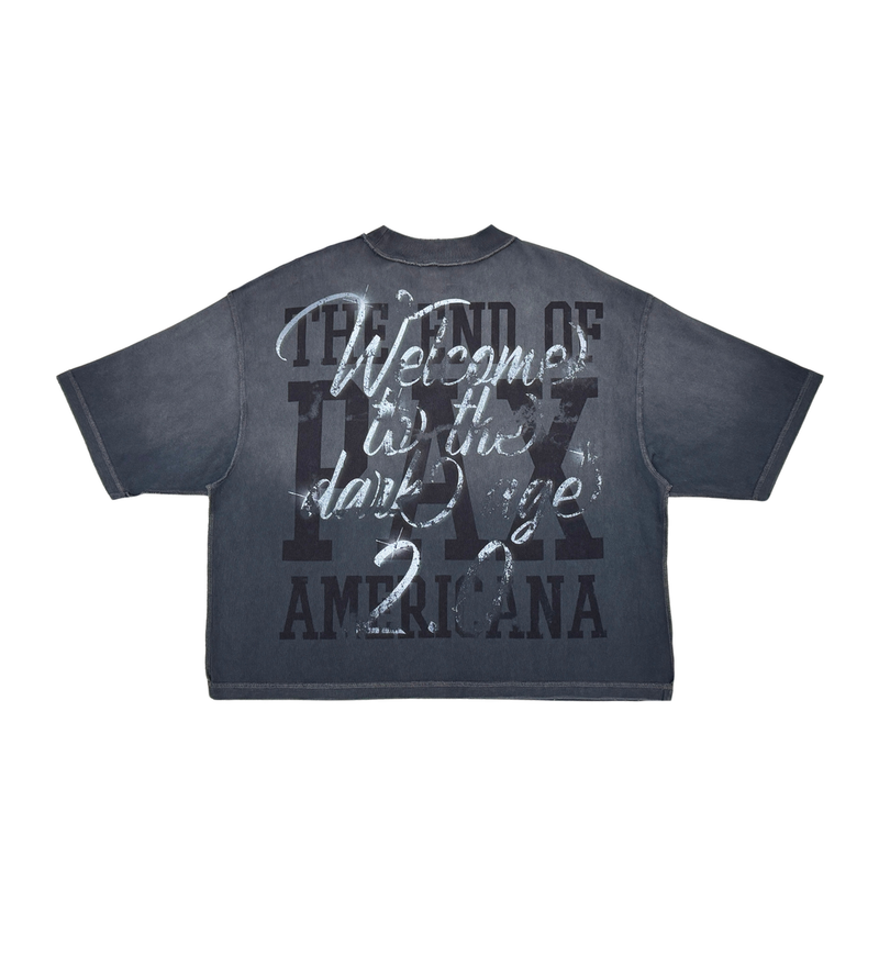 Rare Peace 'No Guarantee' Oversized Cropped T-shirt (DK. Grey) RT5029 - FRESH N FITTED