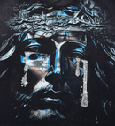 Rare Peace 'Tears Of Christ' Oversized Cropped T-shirt (BK. Black) RT5020 - FRESH N FITTED