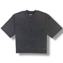 67 ‘BLANK’ Premium Washed Heavyweight Cropped Shirt (Vintage Black) - FRESH N FITTED