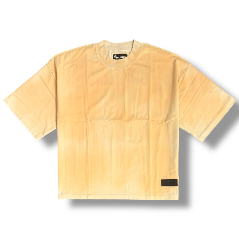 67 ‘BLANK’ Premium Washed Heavyweight Cropped Shirt (Sand)