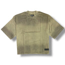 67 ‘BLANK’ Premium Washed Heavyweight Cropped Shirt (Olive Green) - FRESH N FITTED