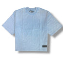 67 ‘BLANK’ Premium Washed Heavyweight Cropped Shirt (Carolina Blue) - FRESH N FITTED