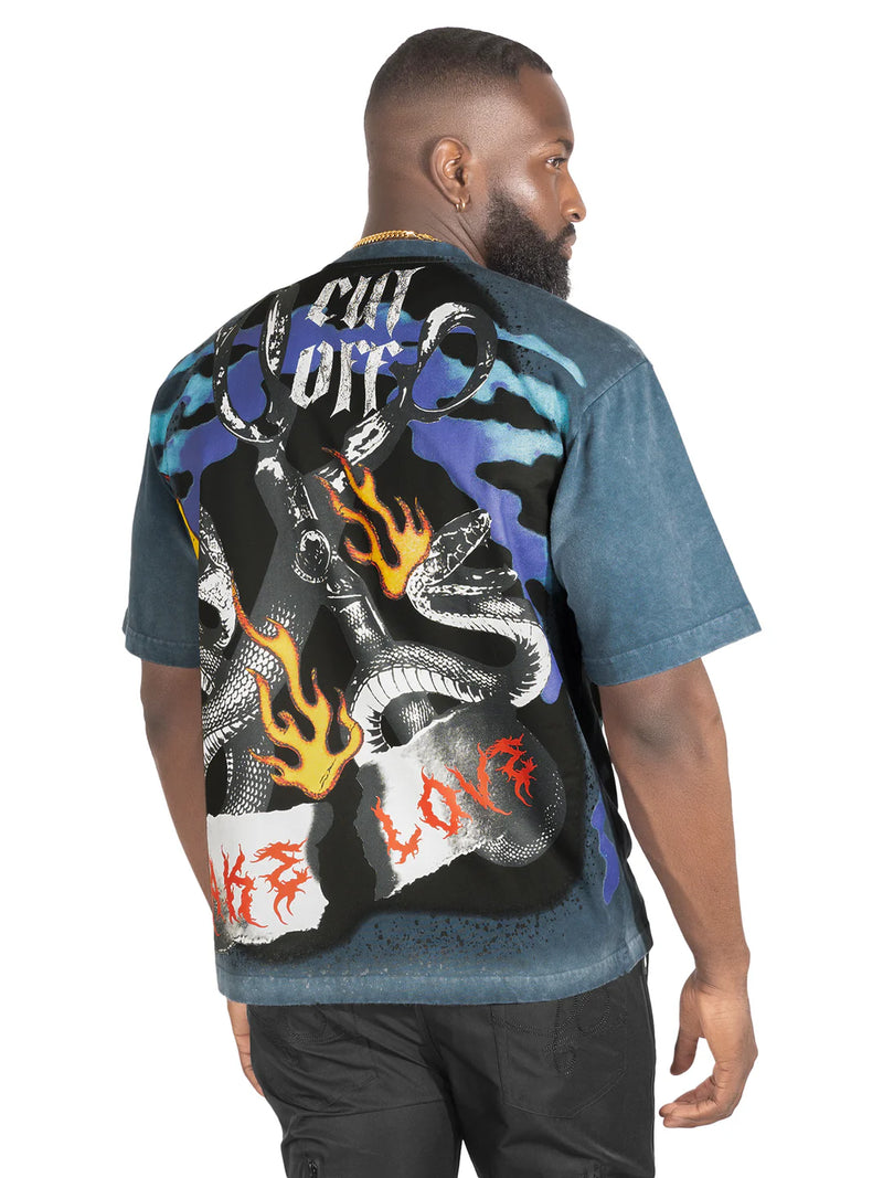 Frost Originals 'Fake Love' Oversized T-Shirt (Blue) F169