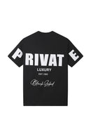 Black Label 'Private' Premium T-Shirt (Black) BL001 - FRESH N FITTED