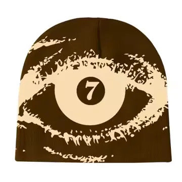 7M 'EYE' Jacquard Beanie (Mocha)