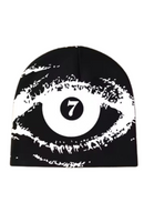 7M 'EYE' Jacquard Beanie (Black/White) - FRESH N FITTED