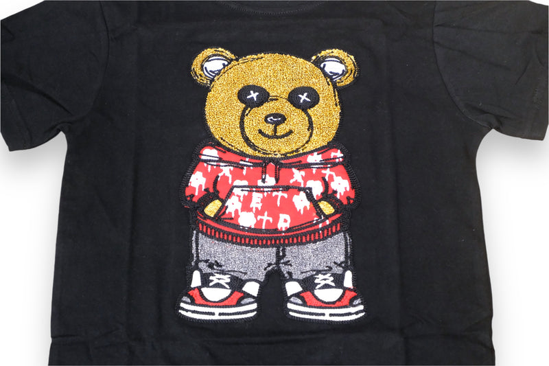 FWRD Kids 'Street Wear Bear' T-Shirt (Black/Red) FW-180572K