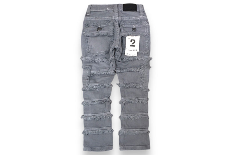 FWRD Kids 'Layered' Stacked Denim (Charcoal Grey) FW-330044K