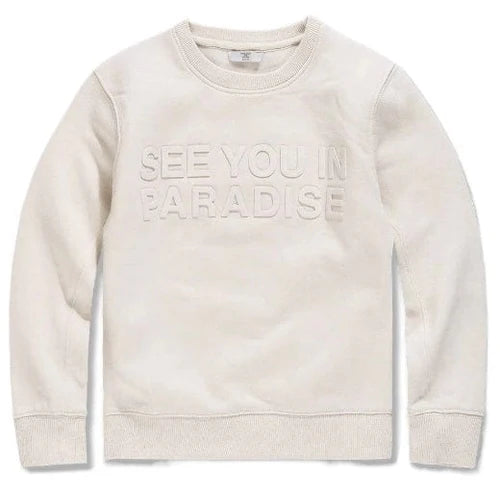 Jordan Craig Kids "Paradise" Pullover Crewneck Sweater (Bone) 8829TK