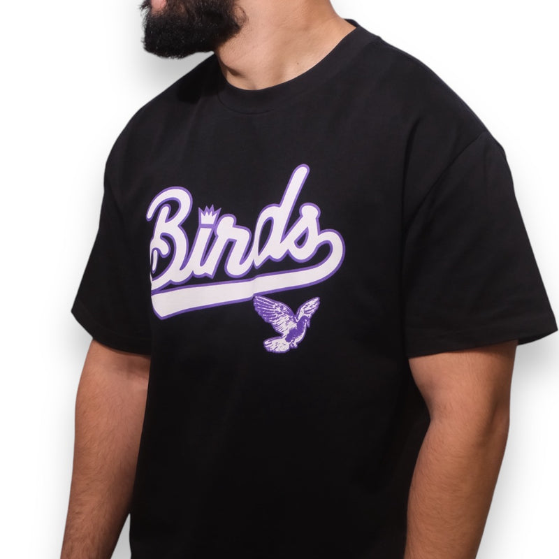 Birds "King" Black Ultra-Premium Oversized S/S Box T-Shirt