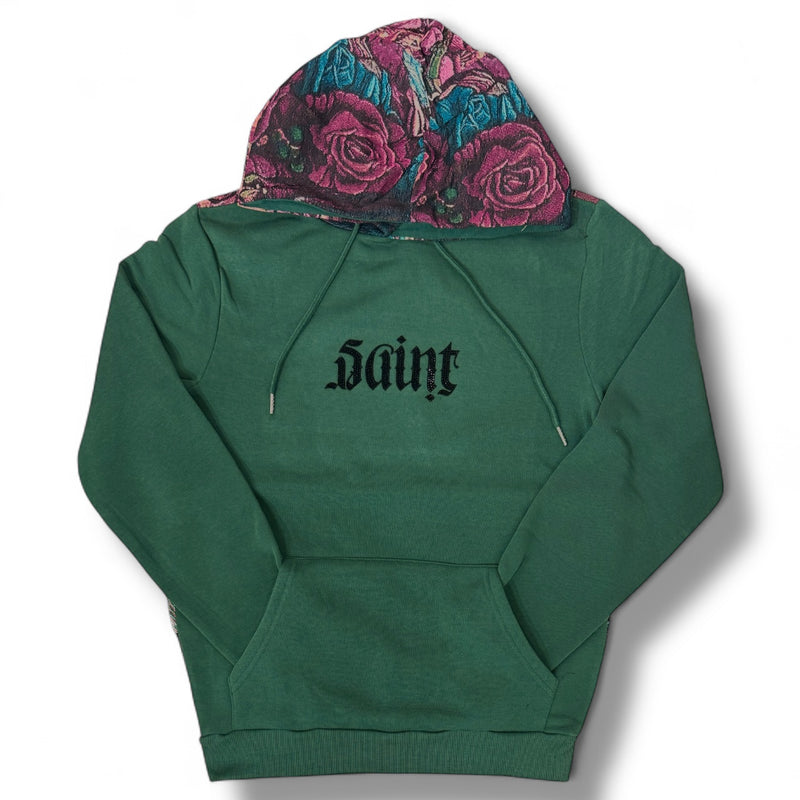 Black Pike 'Saint Skull Candy' Tapestry Hoodie (Green) FB2553 - FRESH N FITTED
