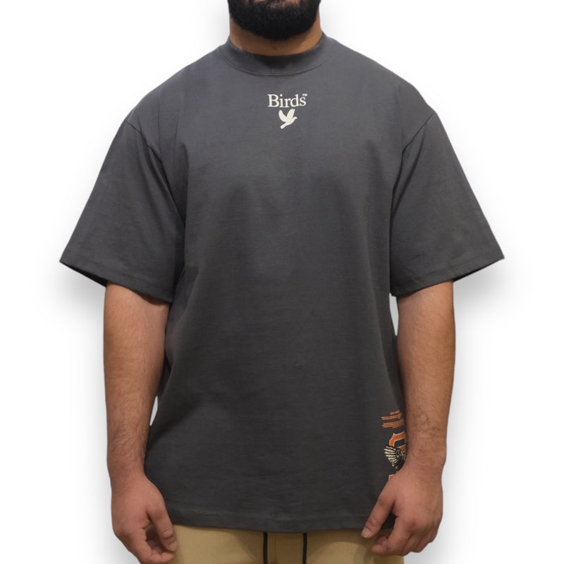 Birds "Giant" Charcoal Ultra-Premium Oversized S/S Box T-Shirt