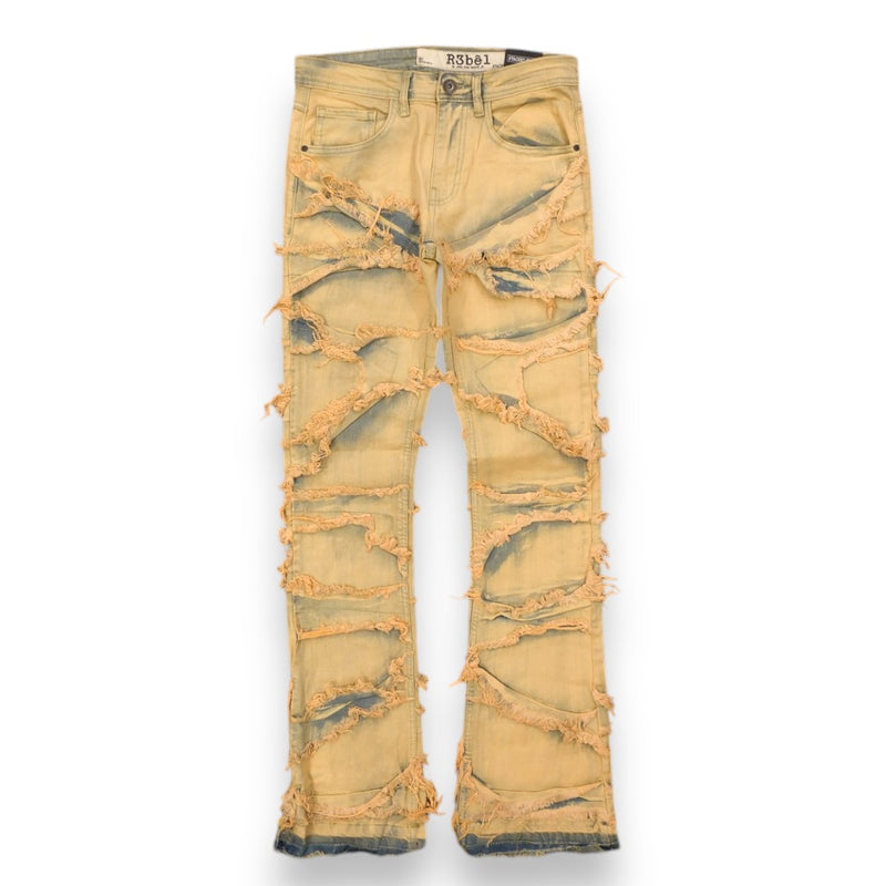 R3bel Frayed Stacked Denim  (Desert) 642-637