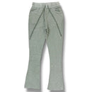 Rebel Denim 'Diamond' Fleece Stack Flared Sweat Pants (Sage) 652-455 - FRESH N FITTED