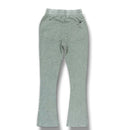 Rebel Denim 'Diamond' Fleece Stack Flared Sweat Pants (Sage) 652-455 - FRESH N FITTED