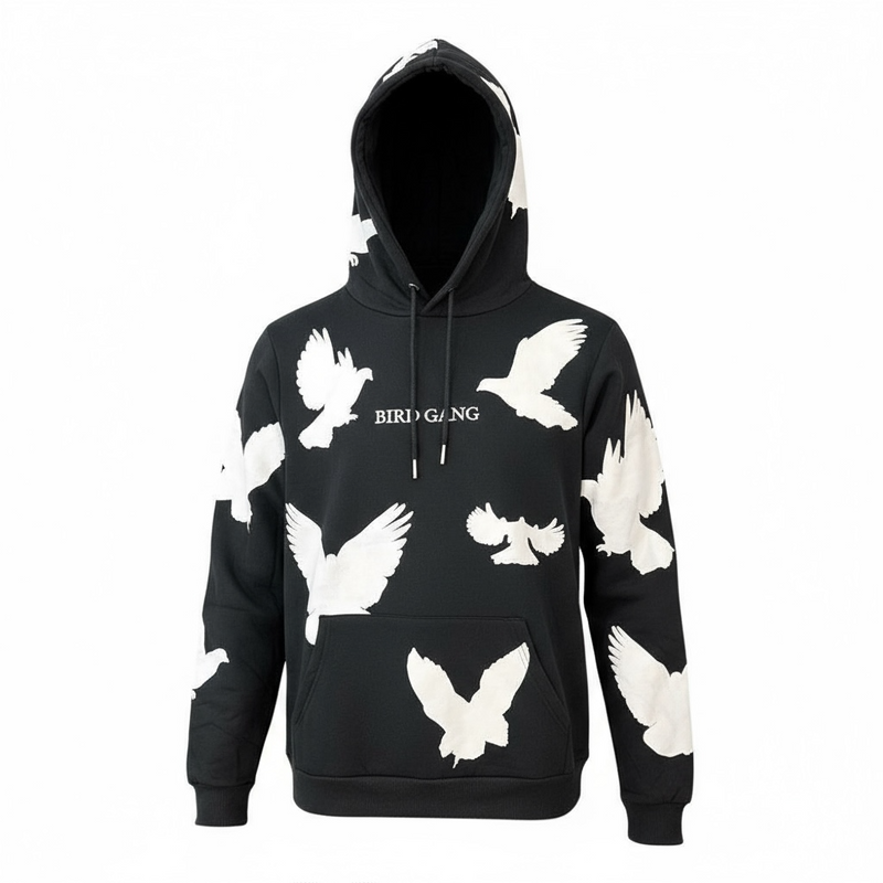 Black Pike 'Bird Gang' Hoodie (Black) FB2531S - FRESH N FITTED