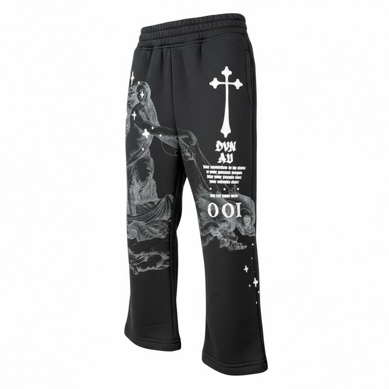Highly Undrtd Kids 'Divine' Stacked Joggers (Black) UF5203K