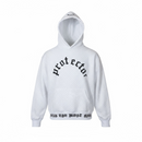 Protector and Maintainer 'ICY' Studded Pullover Hoodie (White/Black) - FRESH N FITTED