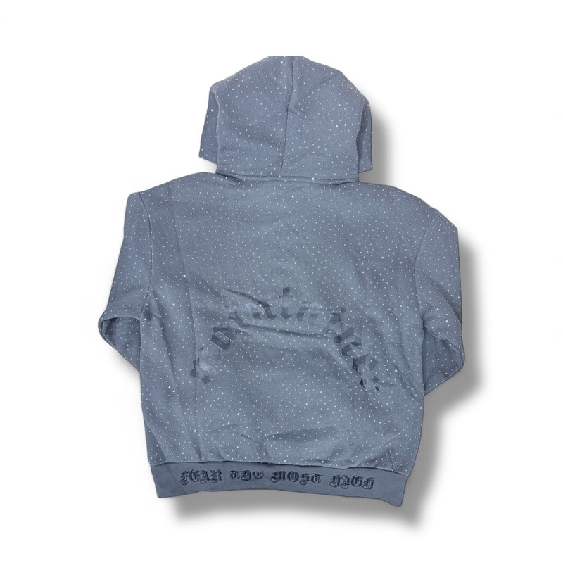 Protector and Maintainer 'ICY' Studded Pullover Hoodie (Charcoal/Black)