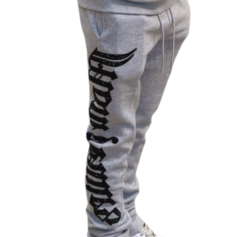 Roku Studio 'Money Rules' Stacked Sweatpants (Grey)