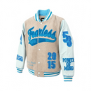 Rebel Minds Kids 'Fearless Soul' Melton Varsity Jacket (H.Grey) 852-B561