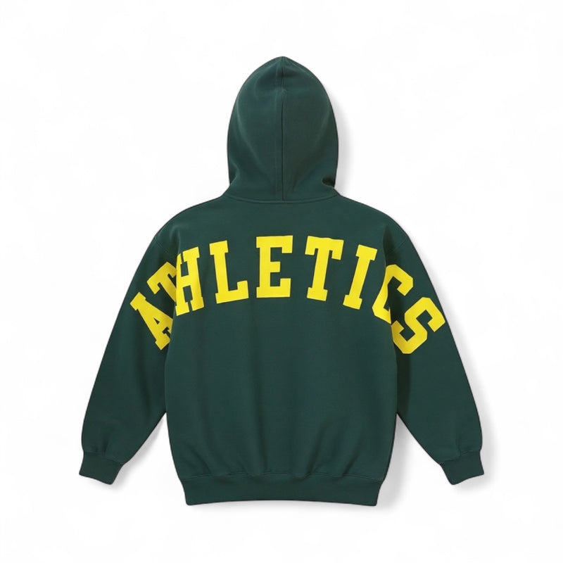 Pro Standard 'Oakland Athletics Wingspan' Drop Shoulder Hoodie (Forest Green) LOA5315774