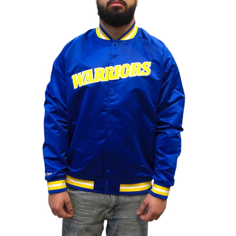 Mitchell & Ness Golden State Warriors Lightweight Satin Jacket (Royal) SJKT6296