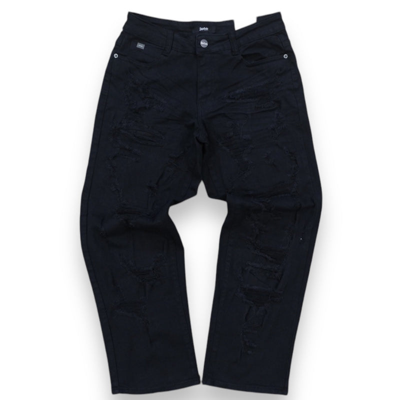 Switch 'Loose Ripped' Denim (Jet Black) SF4618