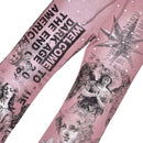 Rare Peace 'Mad World' Rhinestone Flared Sweatpants (Dust Pink) RP5043