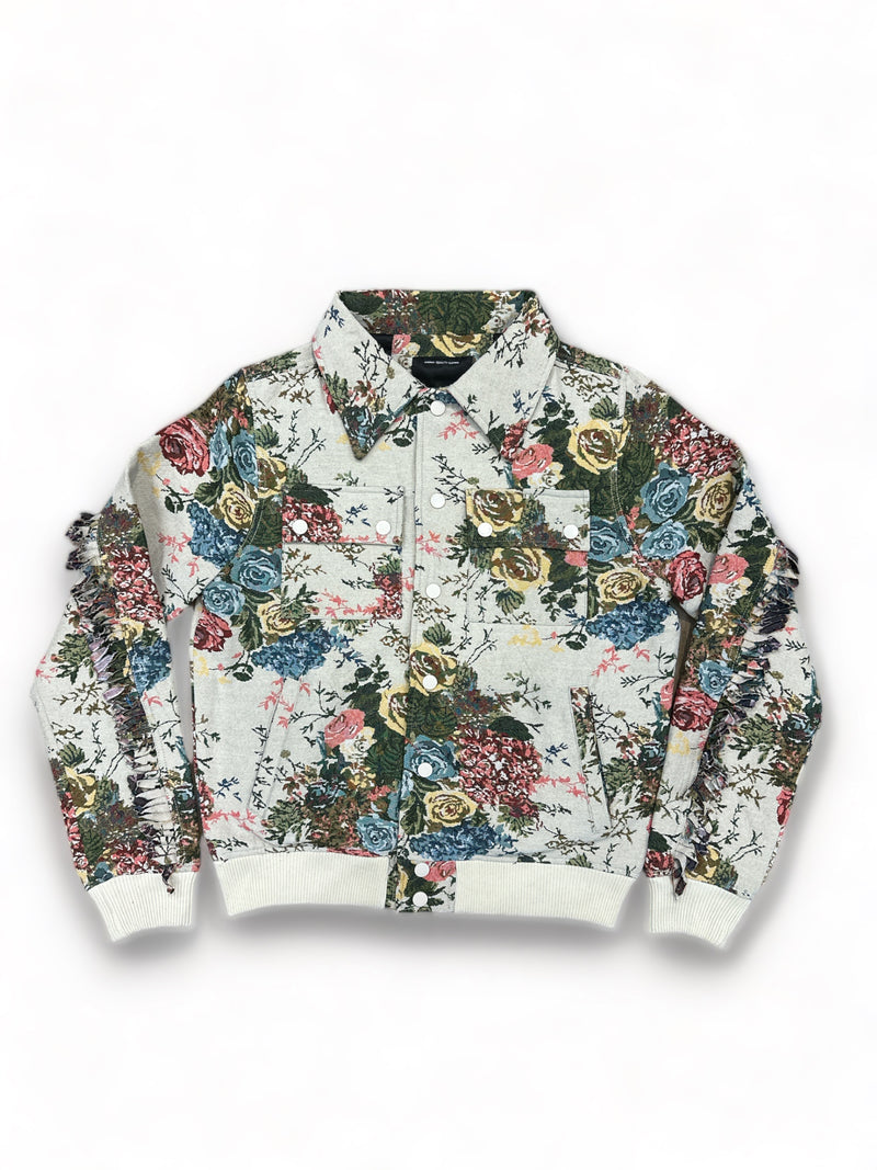 Majestik 'Floral Jacquard' Tapestry Jacket - Fresh N Fitted Inc