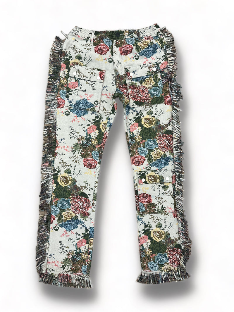 PACO RABANNE Floral-jacquard straight-leg pants | NET-A-PORTER
