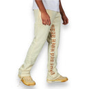 Rebel Minds 'Stay High' Stacked Fleeced Sweat Pants (Cream) 100-491 - FRESH N FITTED