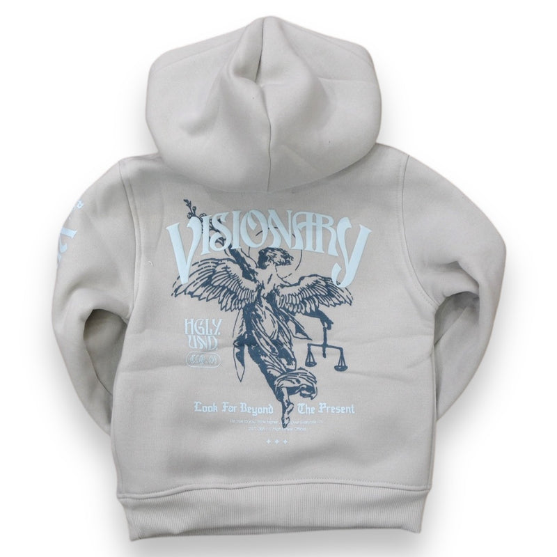 Highly Undrtd Kids 'Visionary Angel' Hoodie (Glacier Gray) UF4660