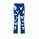 Black Pike 'Bird Gang' Stacked Sweatpants (Royal Blue) FB2531S