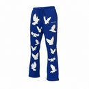 Black Pike 'Bird Gang' Stacked Sweatpants (Royal Blue) FB2531S
