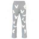 Black Pike 'Bird Gang' Stacked Sweatpants (H. Grey) FB2531S