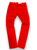 FWRD Distressed Moto Denim FW-33574A (Red) - FRESH N FITTED