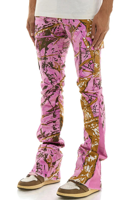 KDNK 'Hunter's Flare Jeans' (H.Camo Purple) KNB3230