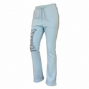 Black Pike 'Fearless' Rhinestone Stacked Sweats (Lt.Blue) FB2530S