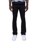 Smoke Rise 'All Rhinestone' Stacked Flare Denim (Jet Black) JP25536