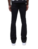Smoke Rise 'All Rhinestone' Stacked Flare Denim (Jet Black) JP25536