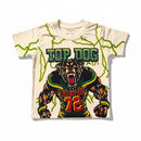 FWRD Kids 'Top Dog' Rhinestone Jersey T-Shirt (Cream/Green) FW-180824LK/K