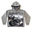 Focus Hell Rider cropped hoodie slate 80769S front view