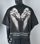 Inner Peace ‘Soul’ Oversized Cropped T-Shirt (Charcoal)