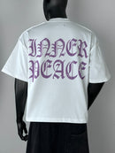 Inner Peace ‘Wings Of Power’ Oversized Cropped T-Shirt (White)