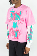 Rebel Minds 'Trust No One' L/S T-Shirt (Pink) 152-213