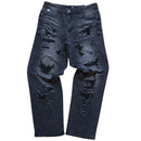 Switch 'Loose Ripped' Denim (Black) SF4618 - FRESH N FITTED